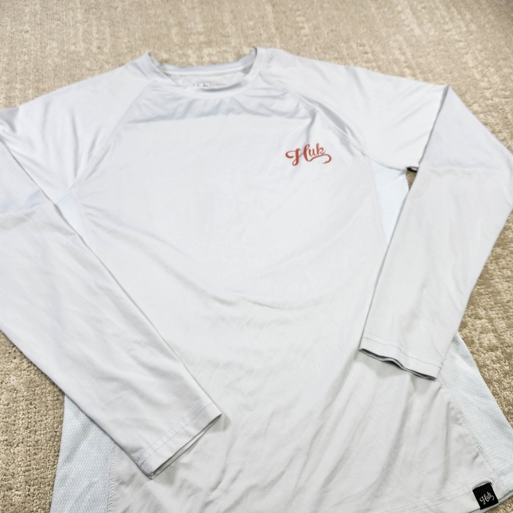 Huk Fishing Shirt Women Large Icon Quick‎ Dry Performance Long Sleeve UPF Gray